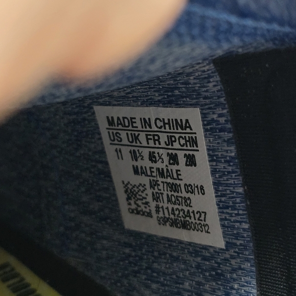 Adidas × Pharrell Williams | Elastic 'EQT Blue' sporty low-top sneakers MENS 11 - Picture 6 of 10